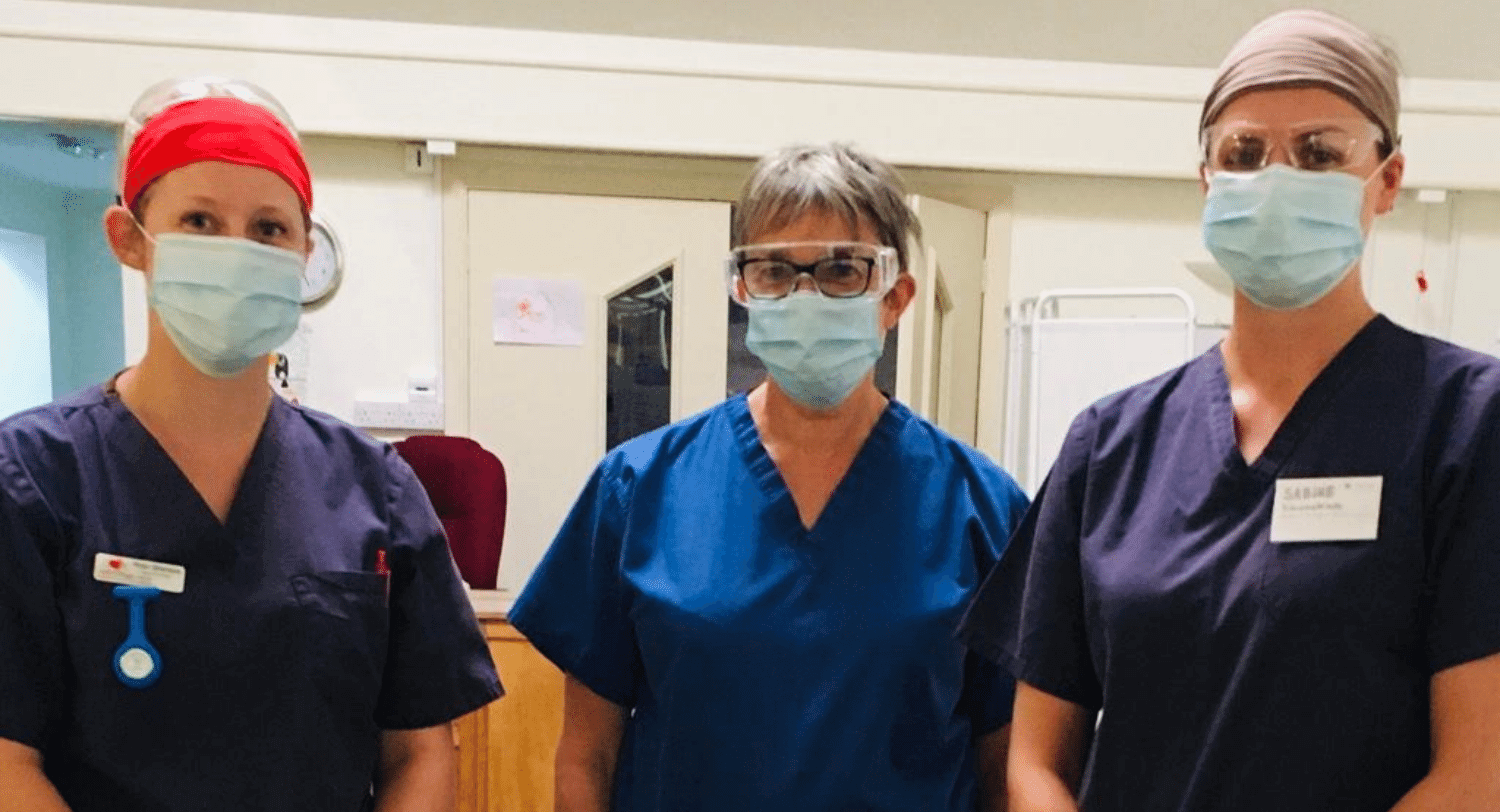 Nurses Rhian, Alison and Sabine at Katherine House