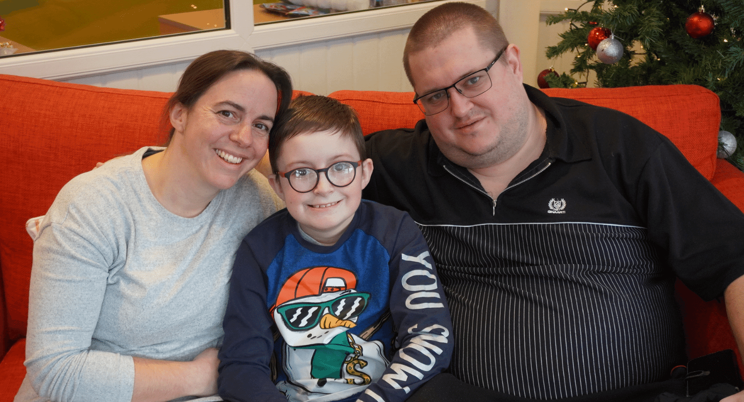 Nathan with Family HRH Christmas call