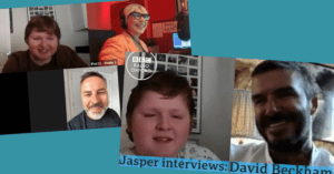 Jasper video calls David Beckham and David Walliams