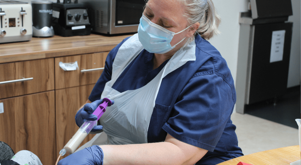 NEW website - photos for the rotating image gallery 1,000 pixels (4) Nurse giving medication at HDH_1000x550