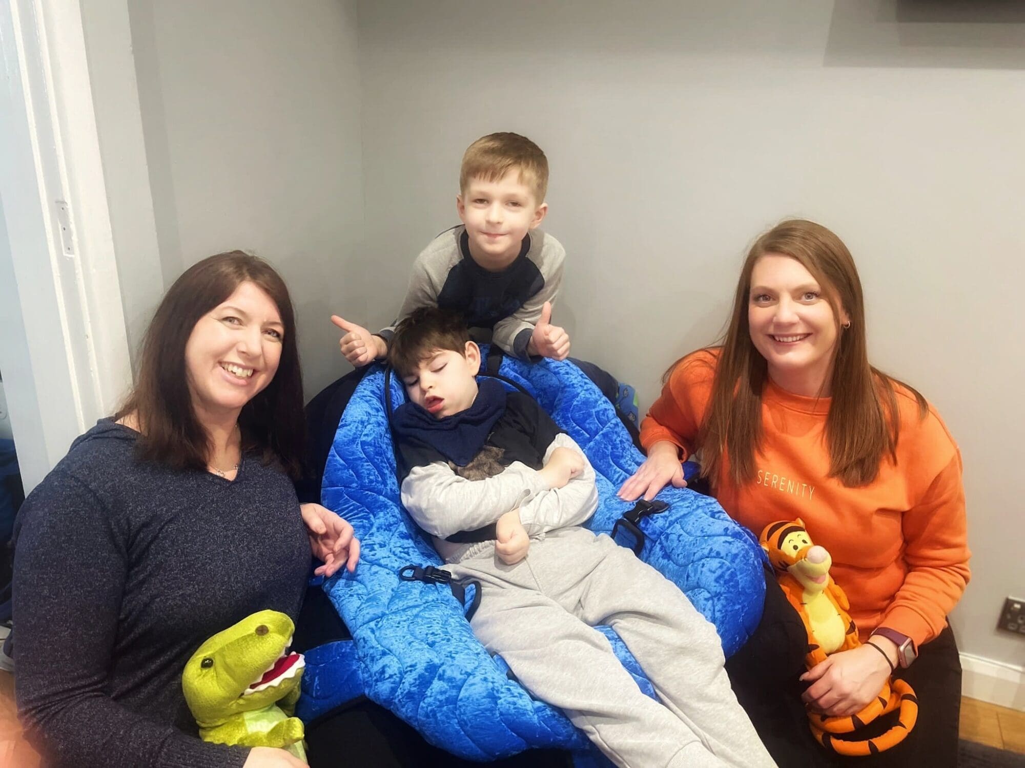 A photo of Helen with Jack's Mum, Jack and Jack's brother