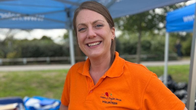 Helen Events Volunteer Helen volunteering at a Helen & Douglas House event.