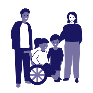 An illustration of a a family.
