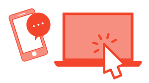 Illustration of a phone and laptop