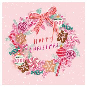 Christmas Cards - Sugar Wreath - Pack of 10
