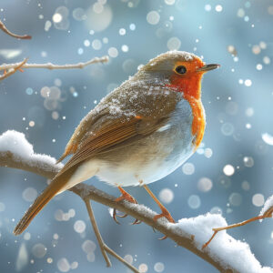 Christmas cards - Photographic Robin in the Snow - Pack of 10