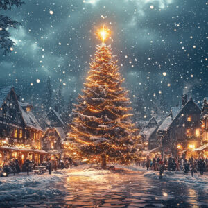 Christmas Cards - Festive Village - Pack of 10
